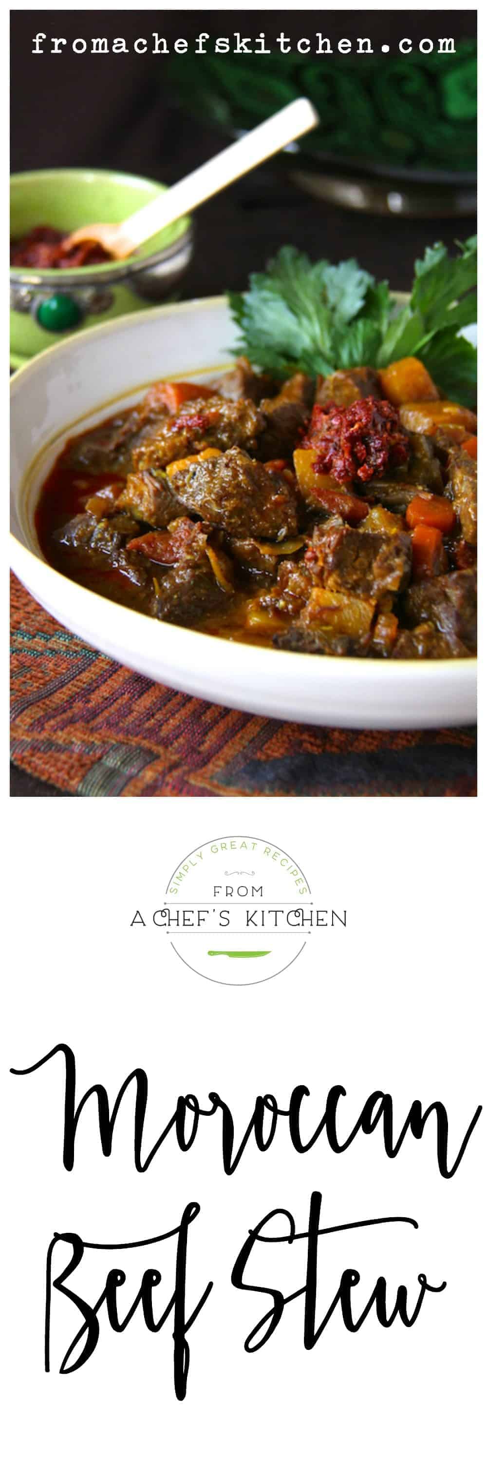 My Mom's Moroccan Beef Stew is hearty, flavorful and perfect for a chilly night!