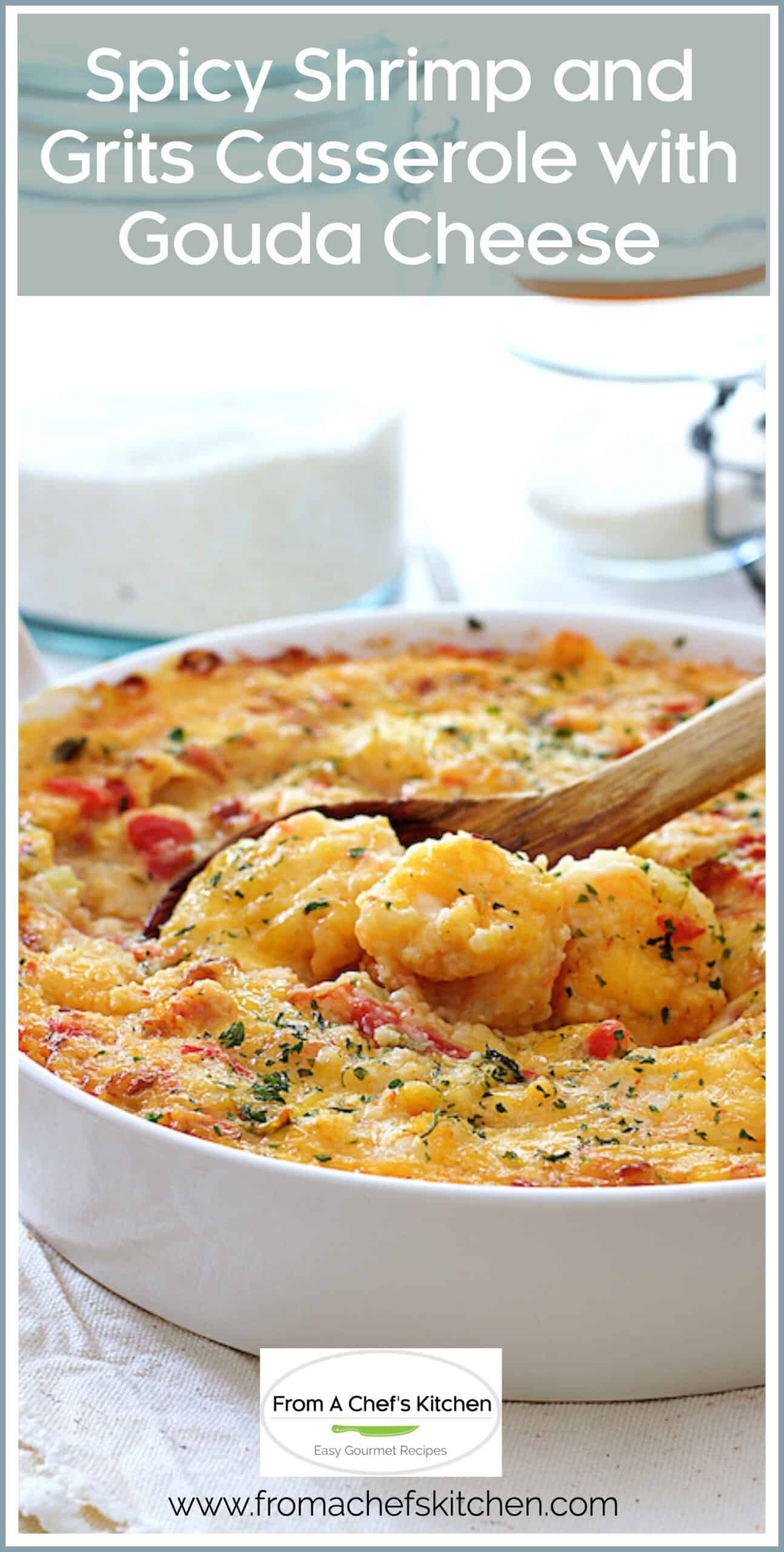 Spicy Shrimp and Grits Casserole Recipe with Gouda Cheese