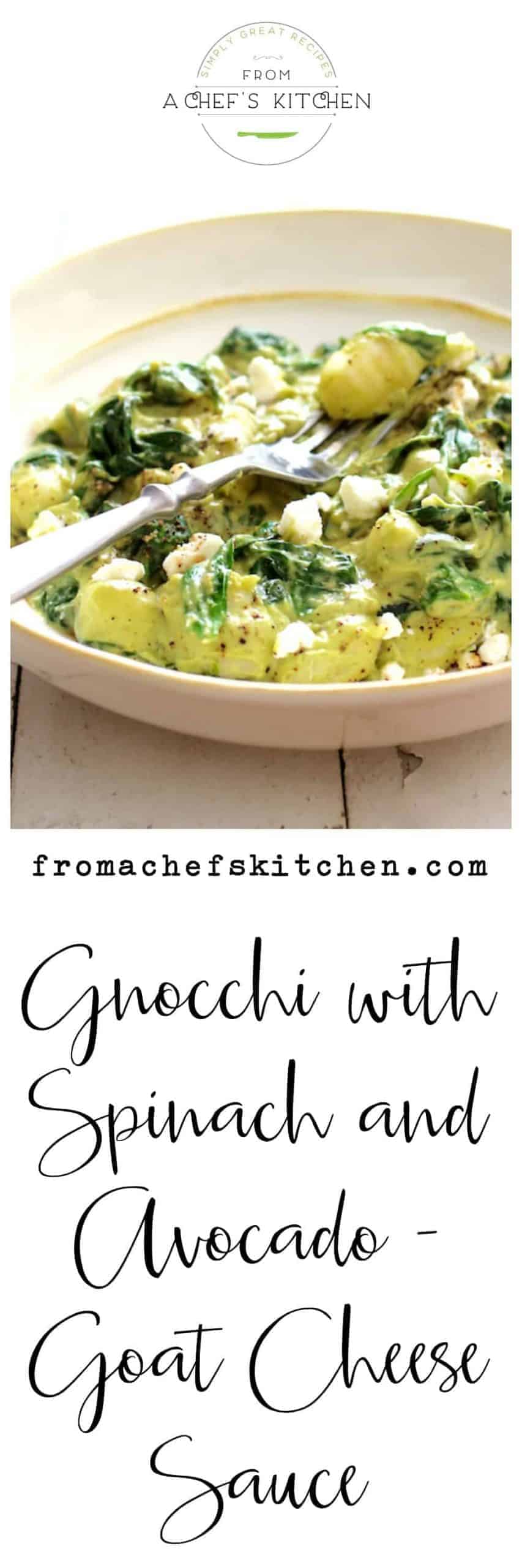 Gnocchi with Spinach and Avocado Goat Cheese Sauce Recipe