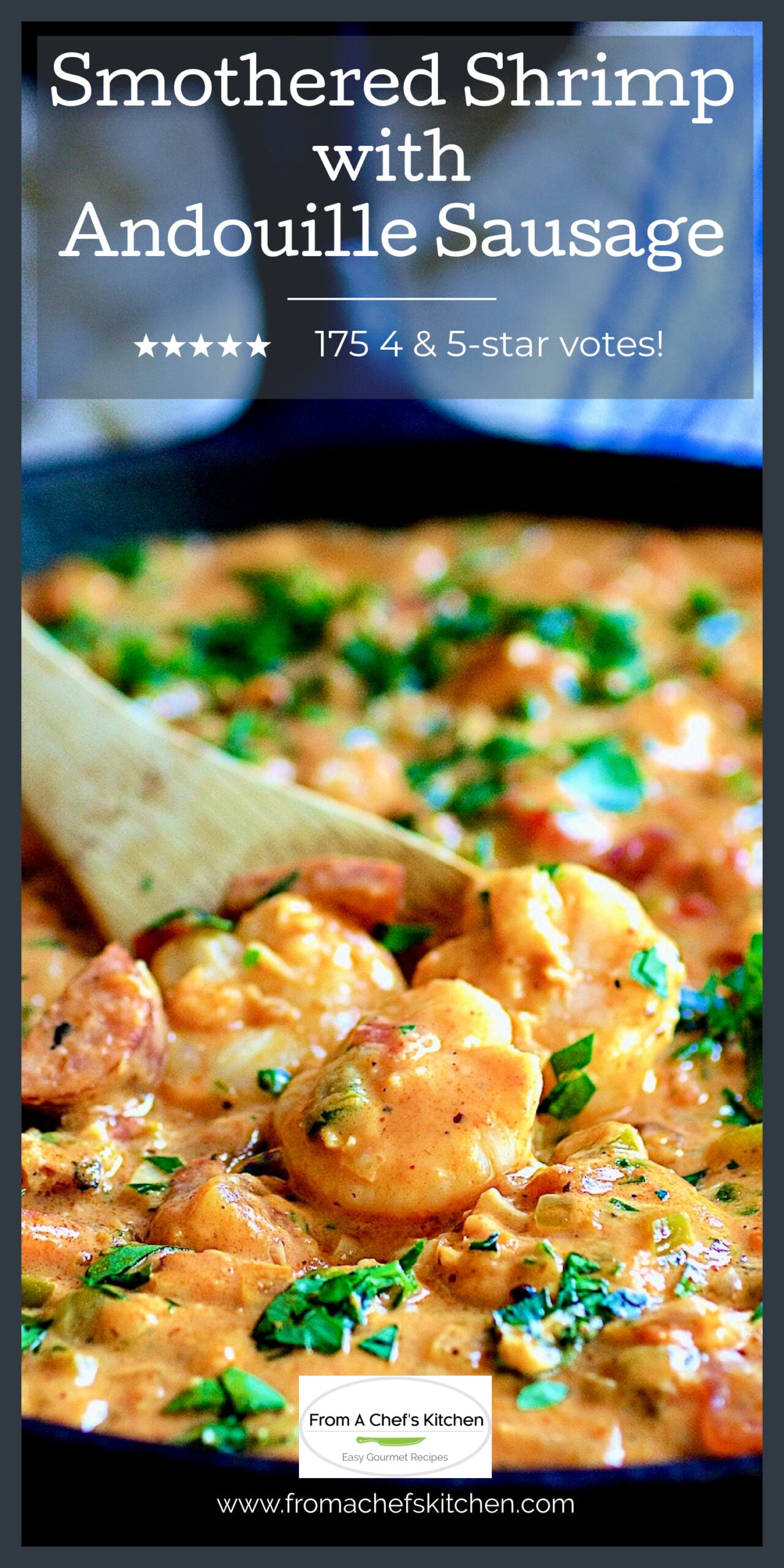 Smothered Shrimp Andouille Sausage Parmesan Peppercorn Grits