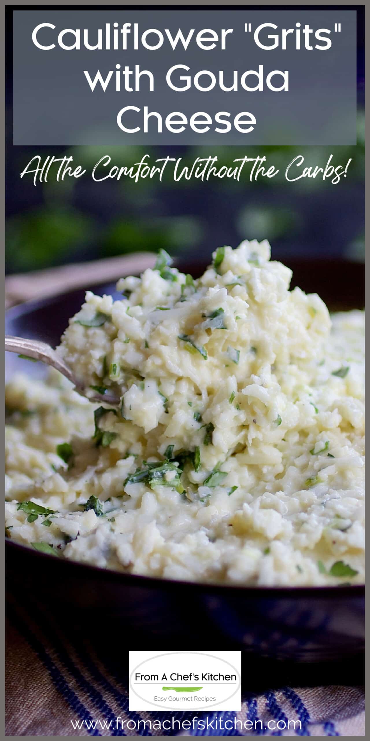 Cheesy Cauliflower Grits Recipe with Blackened Shrimp