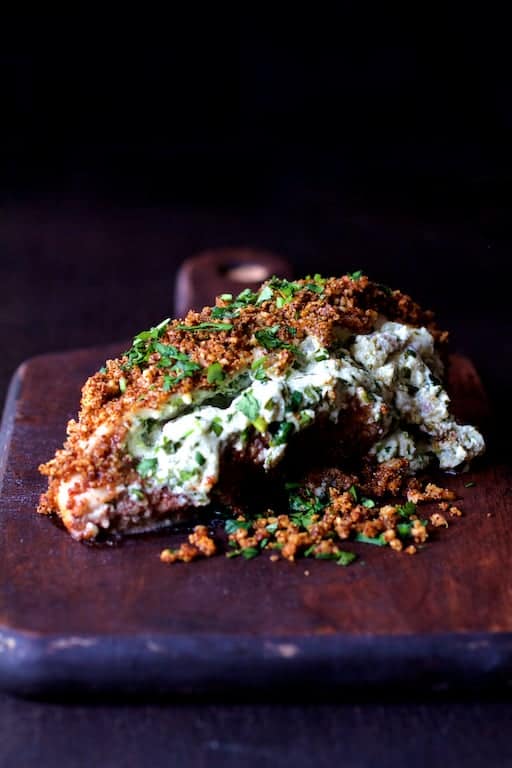 Green Chile Goat Cheese Stuffed Chicken Breasts