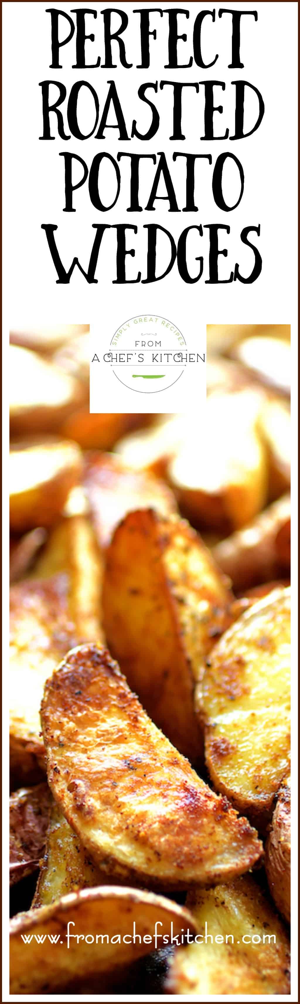 Potatoes are always the perfect side dish! Perfect Roasted Potato Wedges are easy and can be seasoned any way you like.