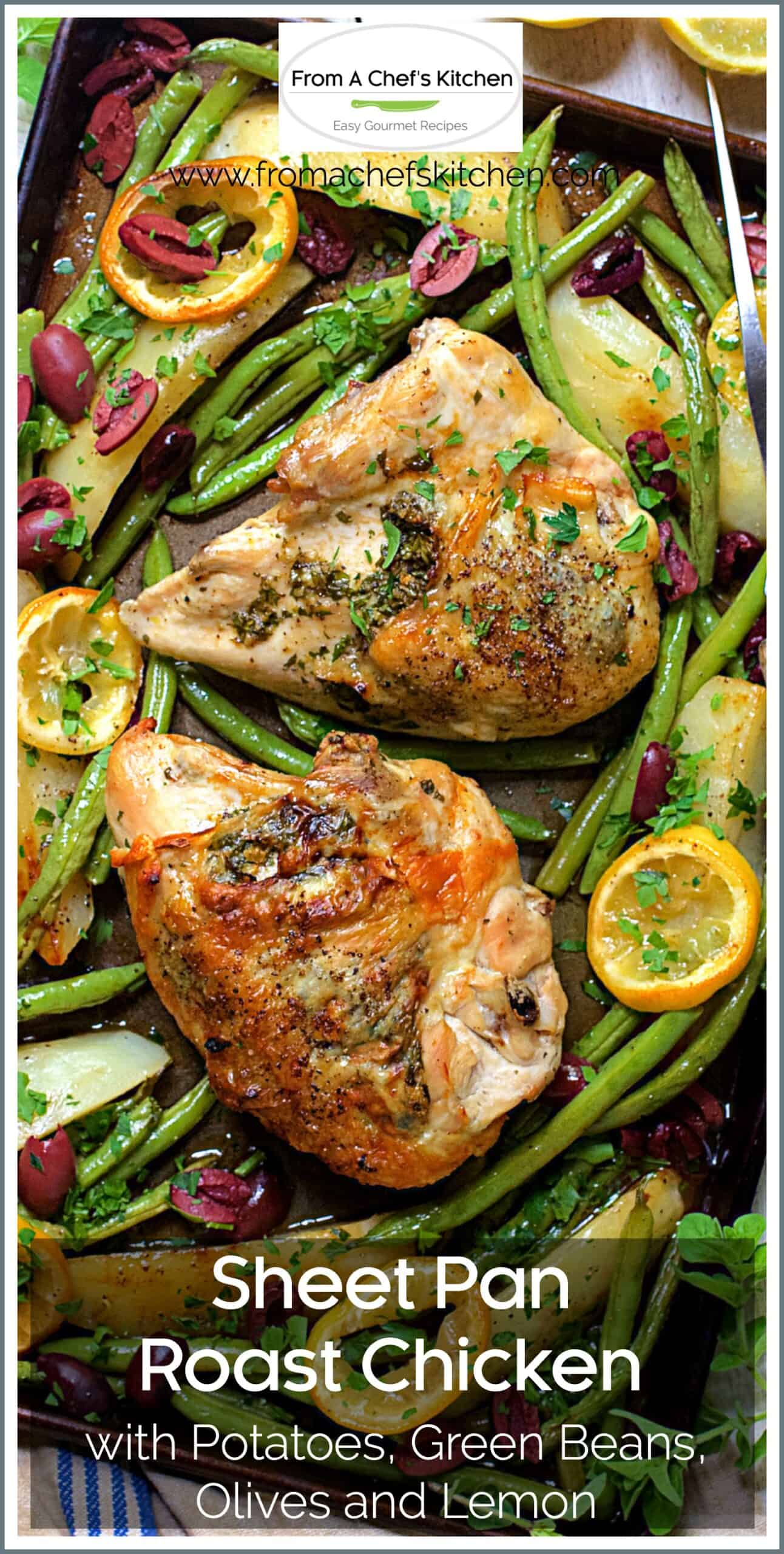 Sheet Pan Roast Chicken Recipe with Potatoes and Green Beans