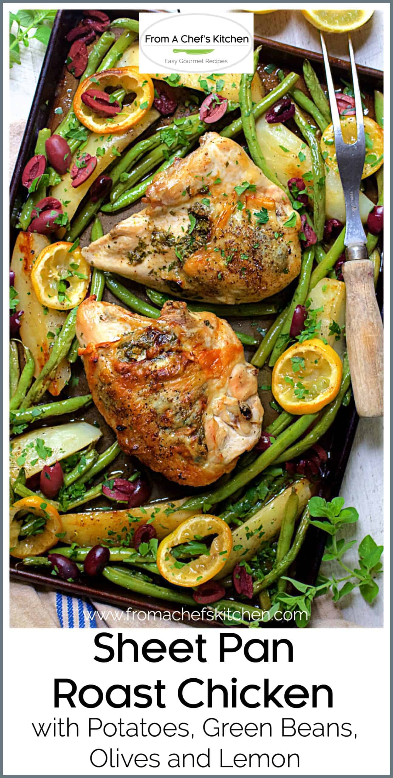 Sheet Pan Roast Chicken Recipe with Potatoes and Green Beans