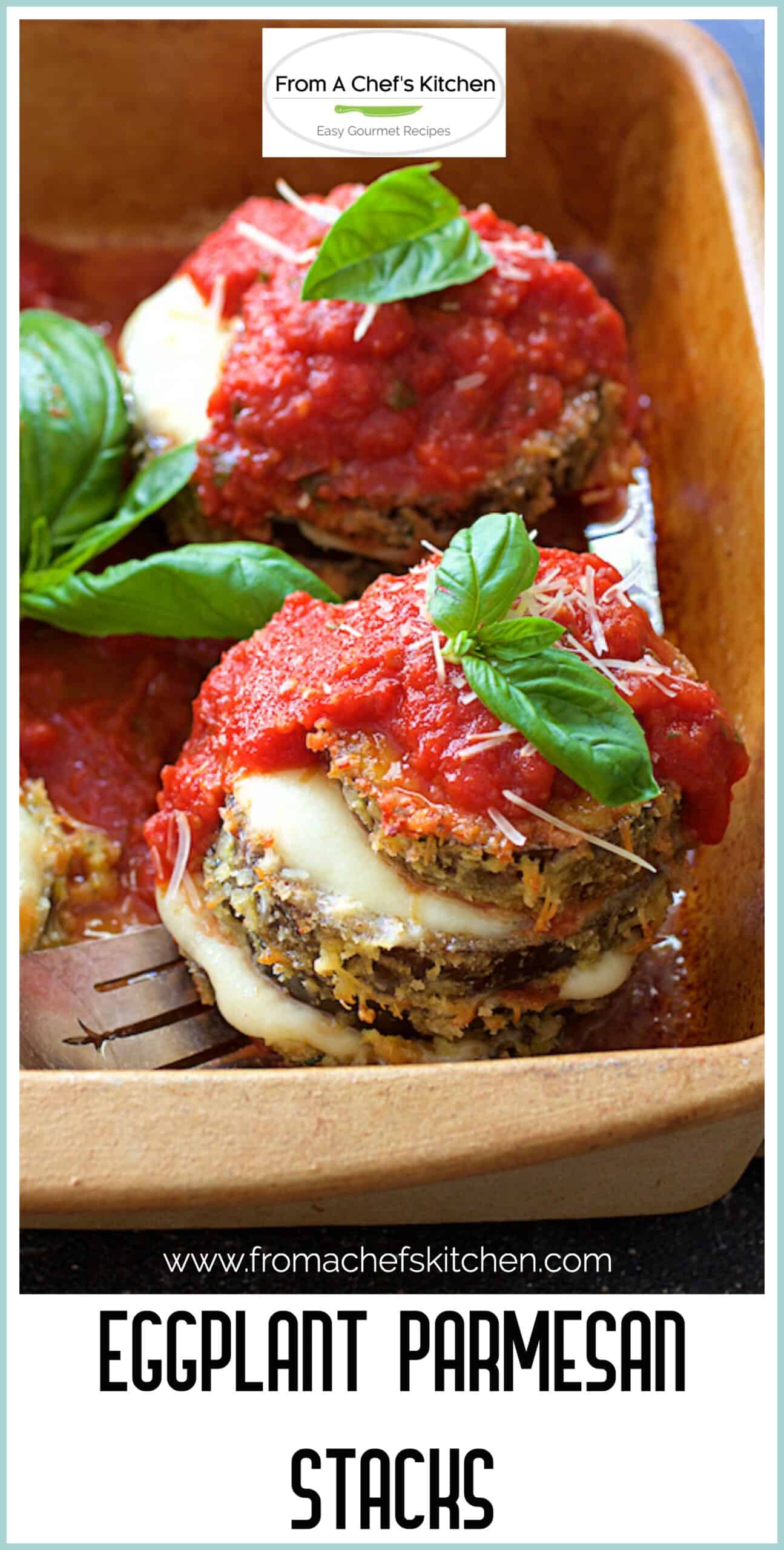 Healthy Baked Eggplant Parmesan Stacks From A Chef's Kitchen