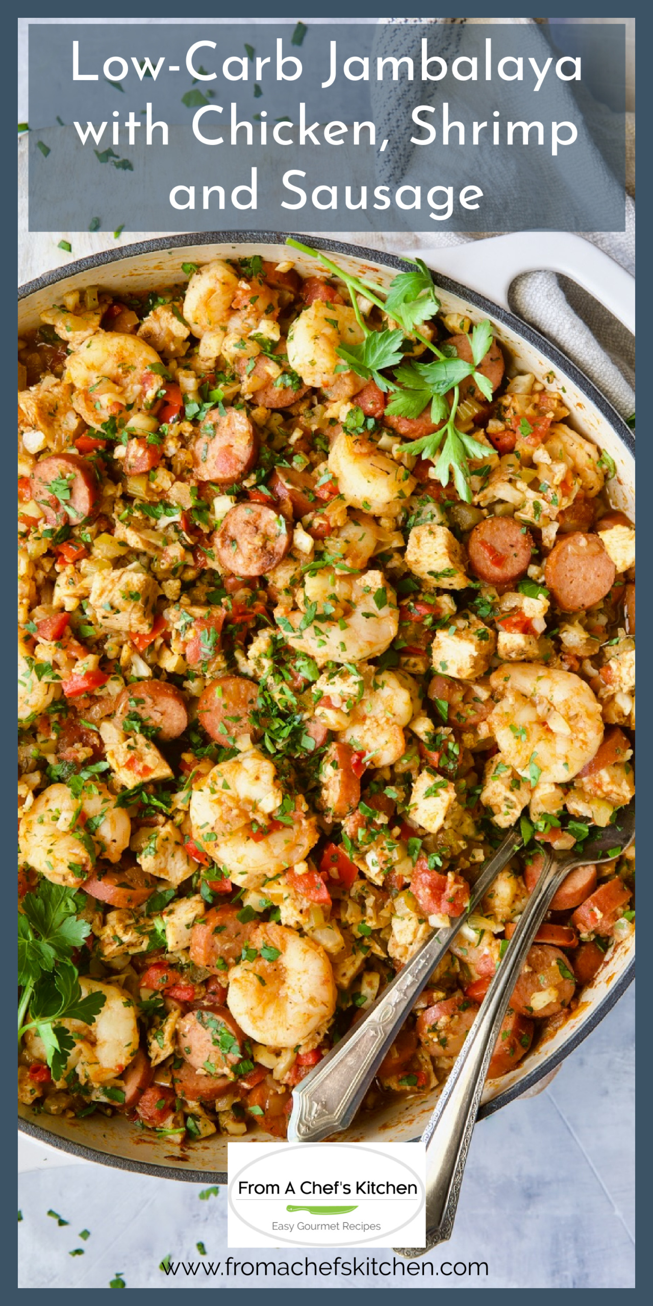 LowCarb Jambalaya Recipe with Chicken Sausage and Shrimp