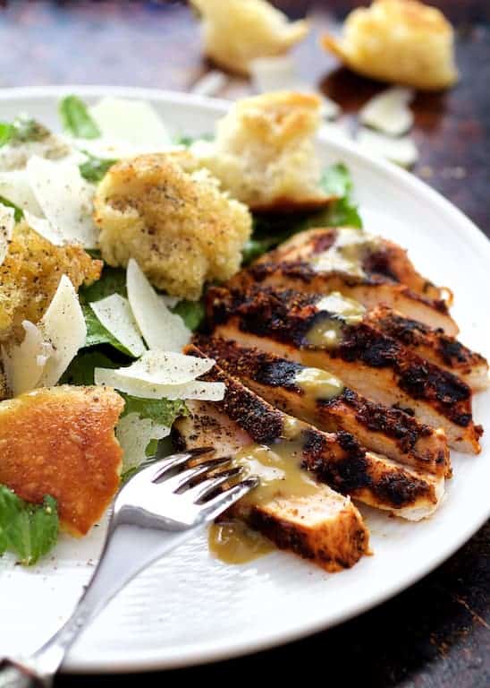 Blackened Chicken Caesar Salad Recipe From A Chef's Kitchen
