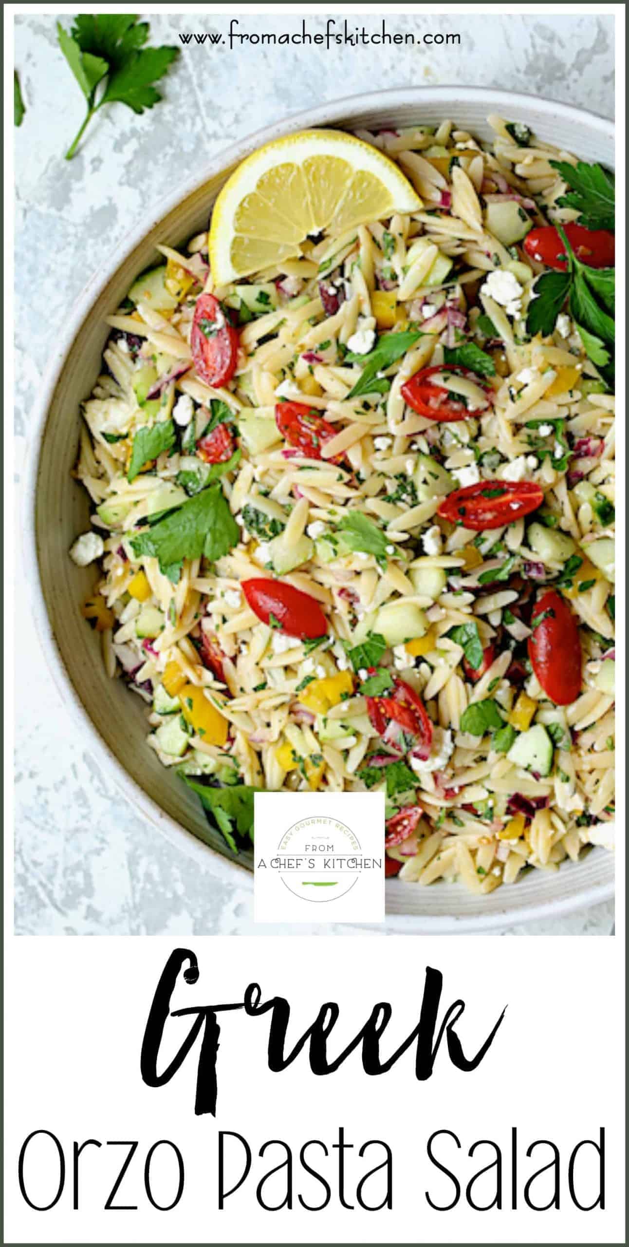 Greek Orzo Salad Recipe - From A Chef's Kitchen