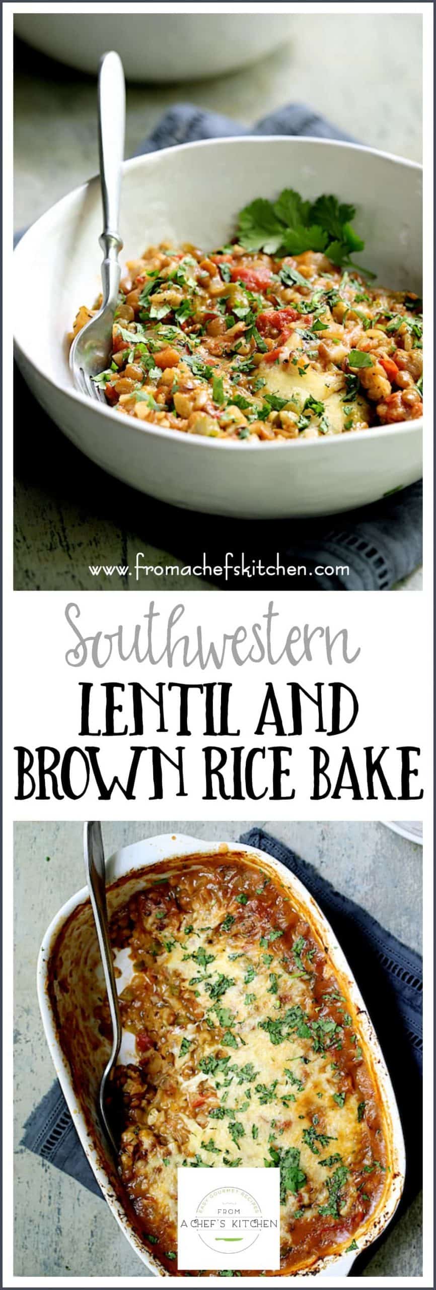 Southwestern Lentil and Brown Rice Bake Recipe