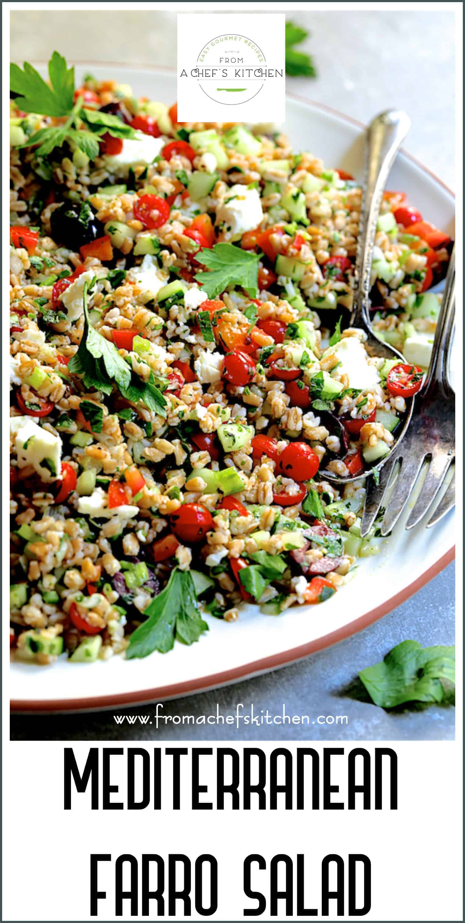 Mediterranean Farro Salad Recipe From A Chef's Kitchen