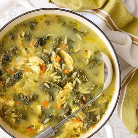 Cold Fighting Chicken Soup With Kale And Orzo From A Chef S Kitchen