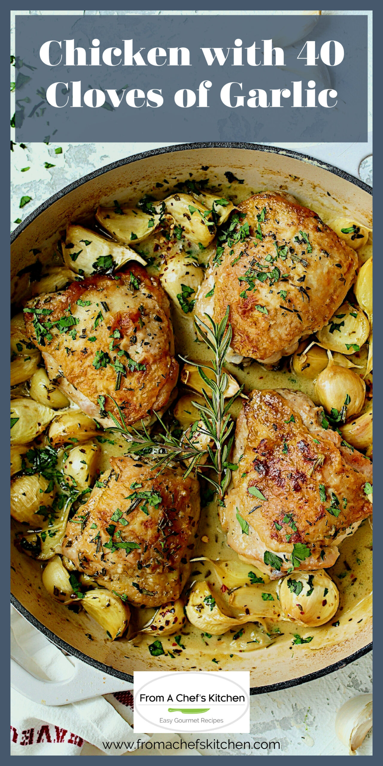 40 Clove Garlic Chicken (Chicken with 40 Cloves of Garlic)