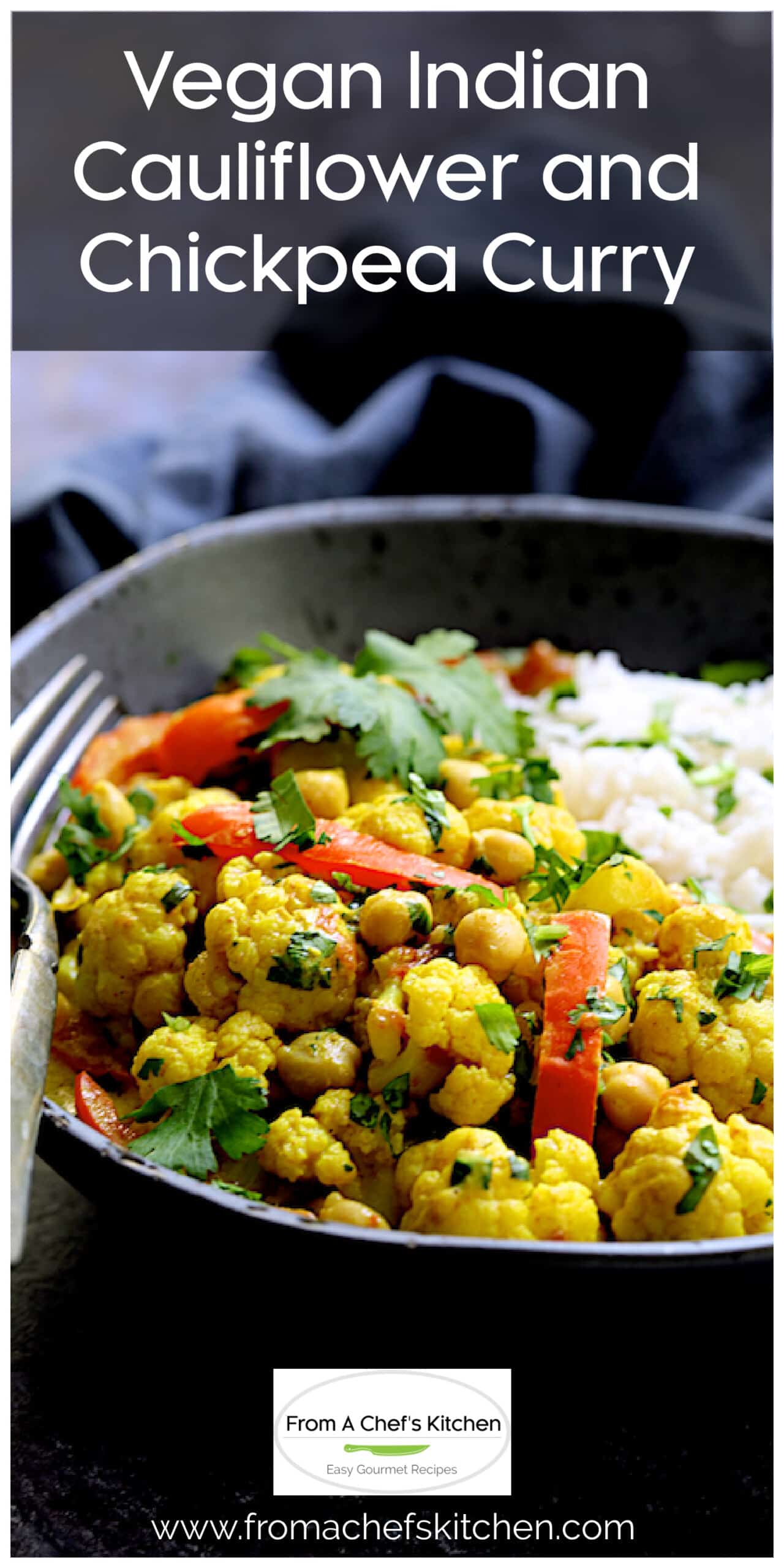 Vegan Indian Cauliflower Curry Recipe with Chickpeas