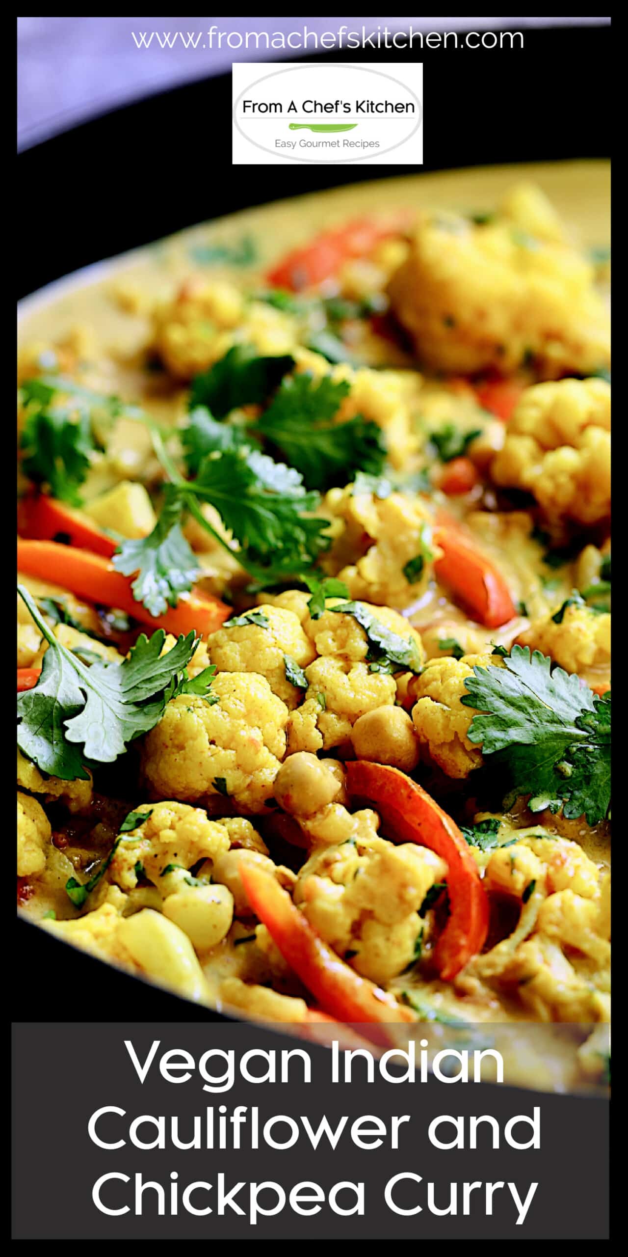 Vegan Indian Cauliflower Curry Recipe with Chickpeas