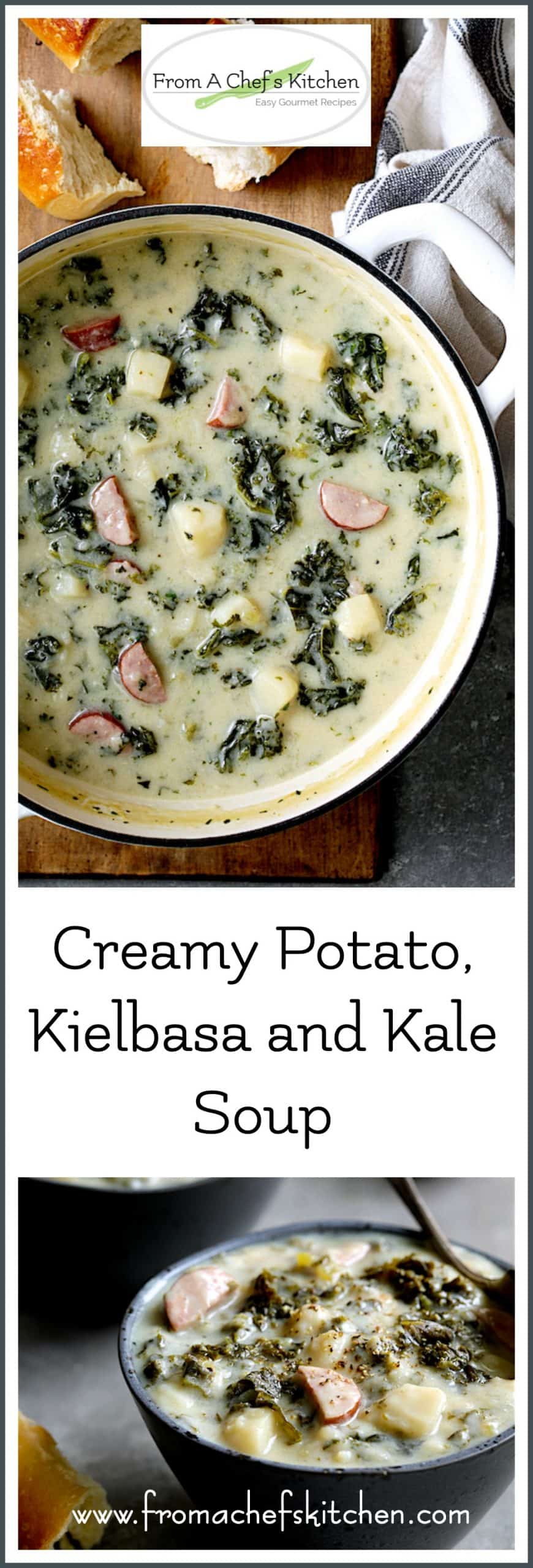 Creamy Potato Kielbasa Soup Recipe From A Chef's Kitchen