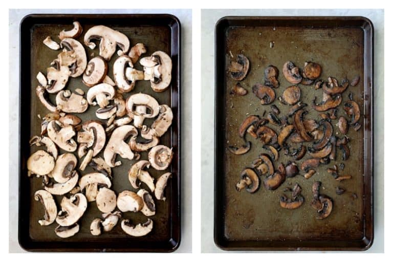 Oven Risotto Recipe with Kale Pesto and Roasted Mushrooms