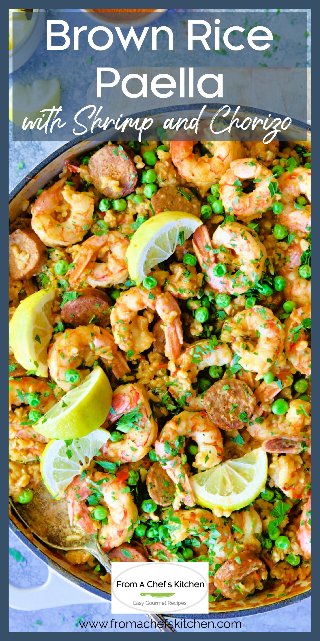 Brown Rice Shrimp Paella Recipe with Chorizo