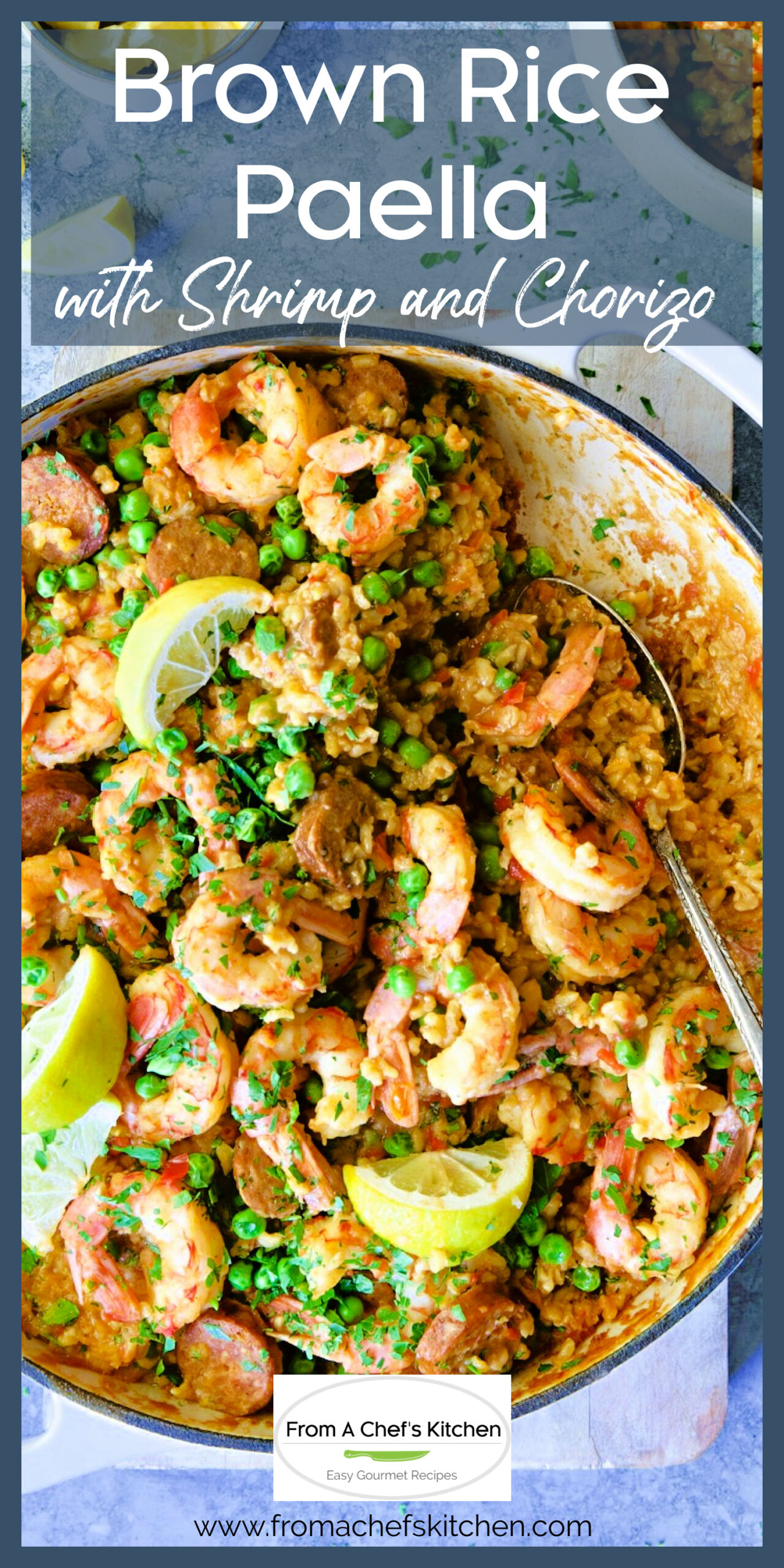 Brown Rice Shrimp Paella Recipe with Chorizo