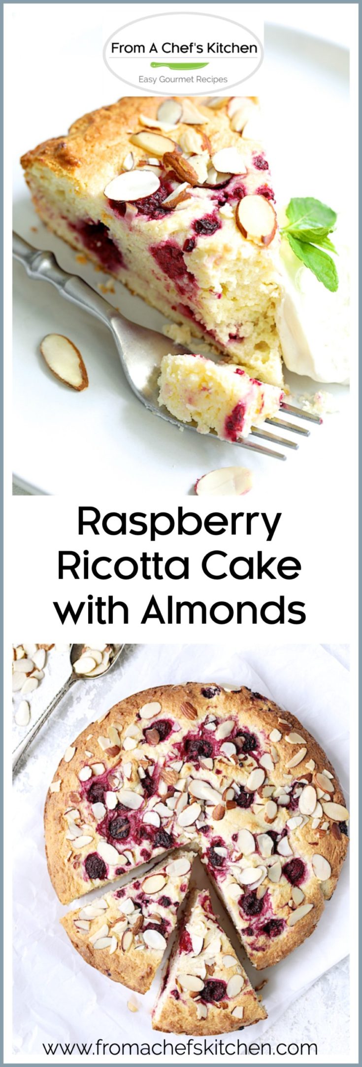 Raspberry Ricotta Cake With Almonds From A Chef S Kitchen