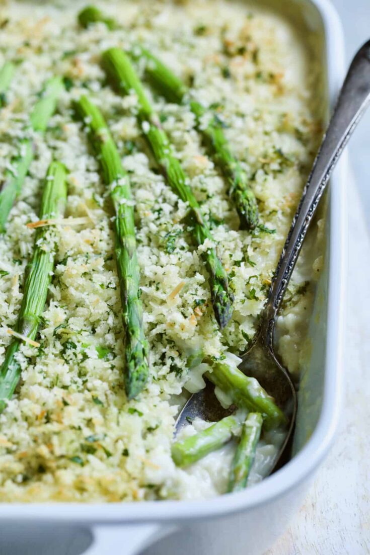 Creamy Asparagus and Rice Casserole From A Chef's Kitchen