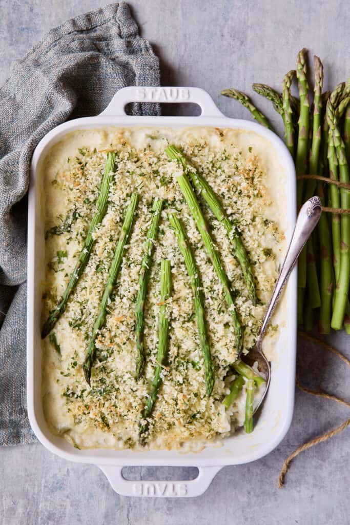 Creamy Asparagus and Rice Casserole From A Chef's Kitchen