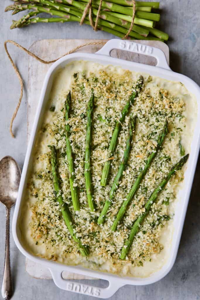 Creamy Asparagus and Rice Casserole From A Chef's Kitchen