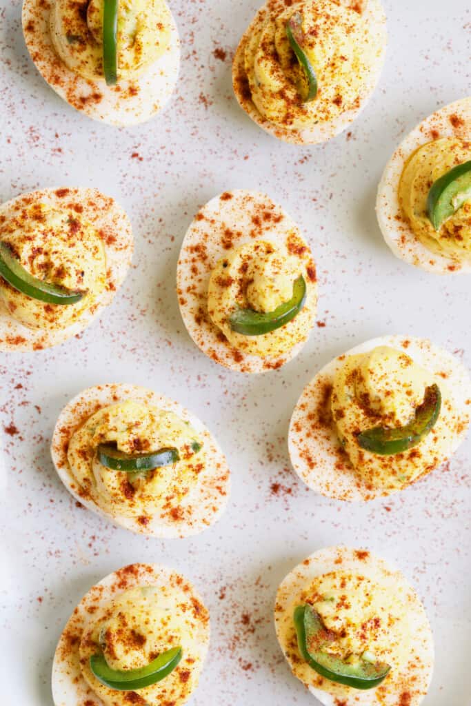 Pimento Cheese Deviled Eggs w/ Jalapeno From A Chef's Kitchen