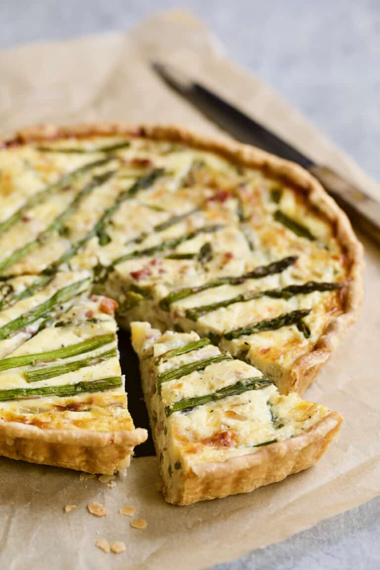 Asparagus Tart Recipe with Prosciutto and Fontina
