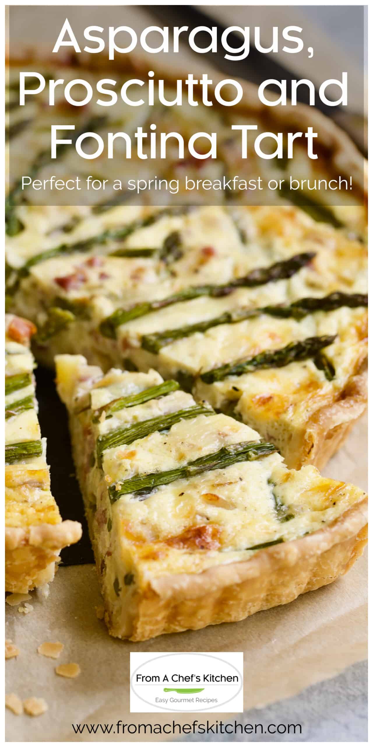 Asparagus Tart Recipe with Prosciutto and Fontina