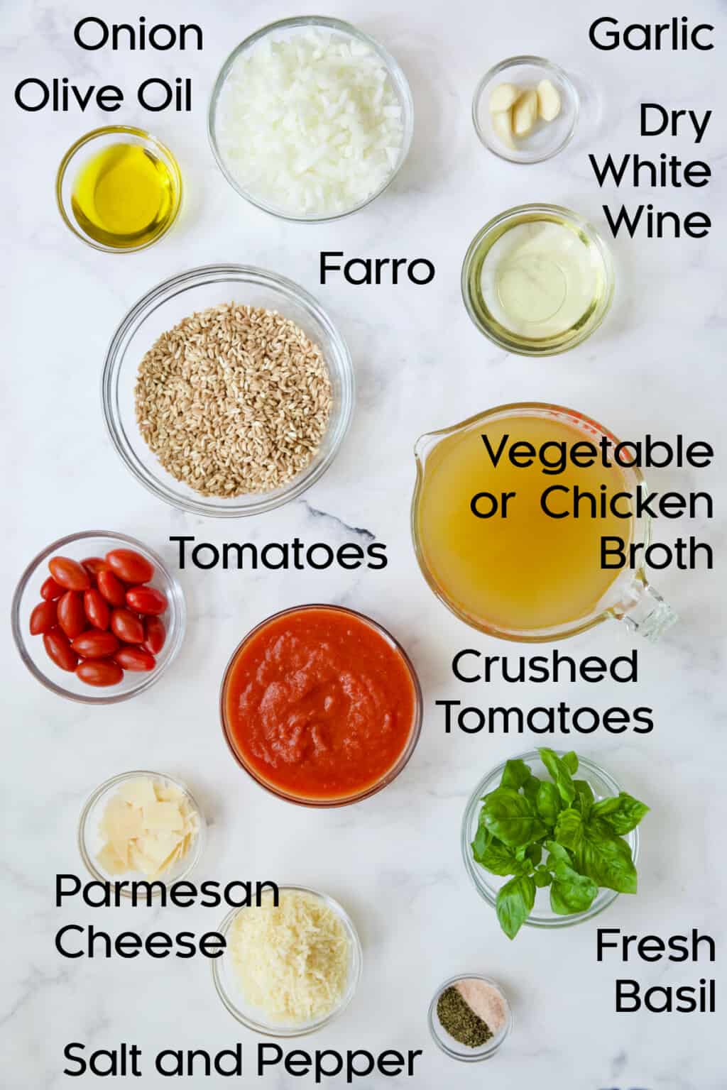 Tomato Farro Risotto Recipe with Basil and Parmesan