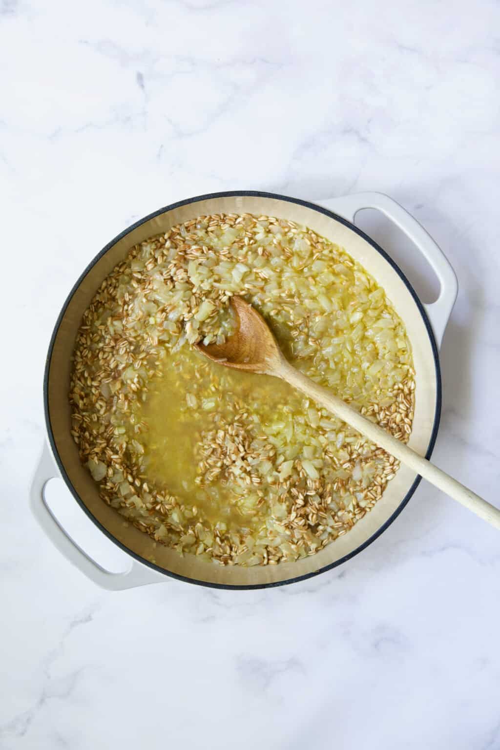 Tomato Farro Risotto Recipe with Basil and Parmesan
