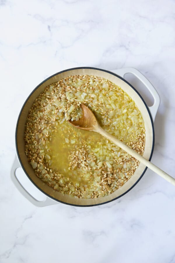 Tomato Farro Risotto Recipe with Basil and Parmesan