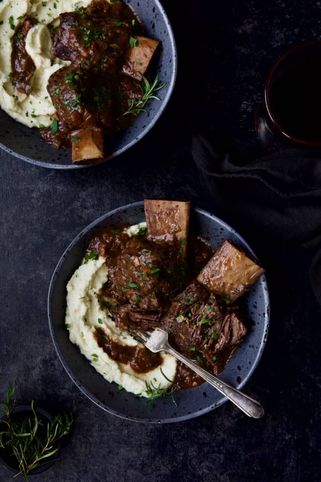 Beef Short Ribs & Cauliflower Leek Puree From A Chef's Kitchen