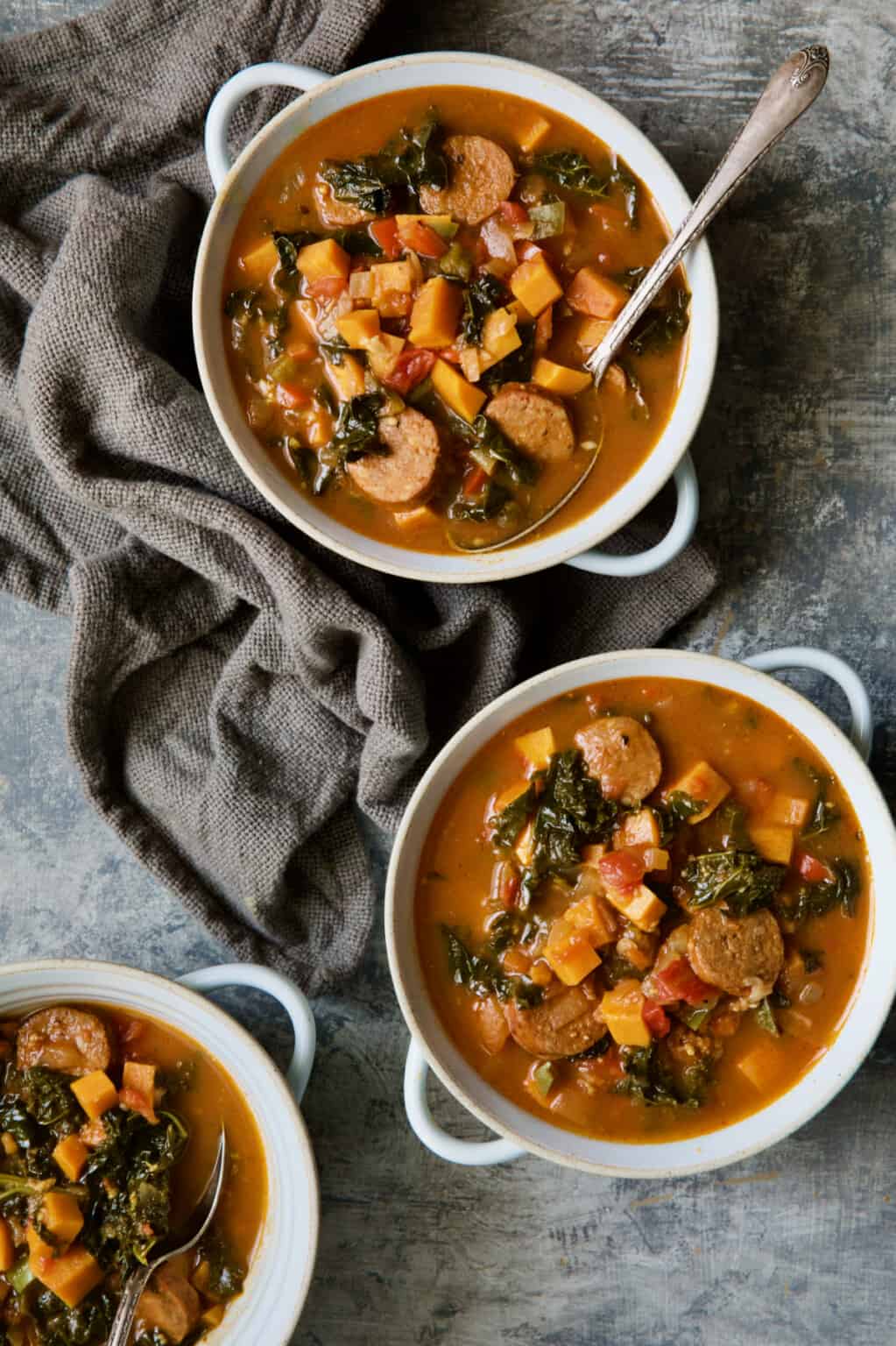 Chorizo Sweet Potato and Kale Stew From A Chef's Kitchen