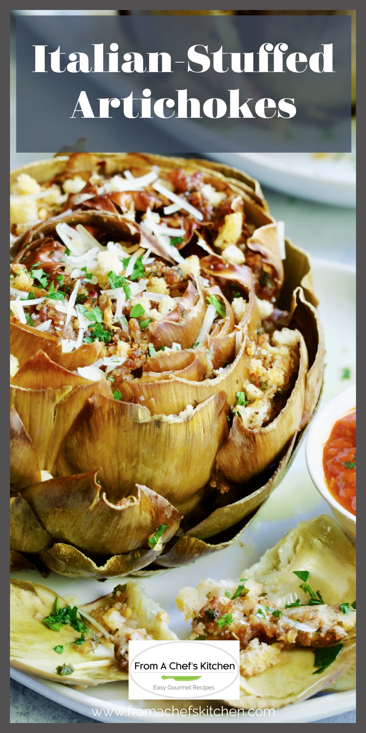 Baked Italian-Stuffed Artichokes - From A Chef's Kitchen