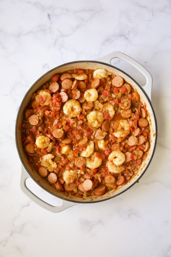 LowCarb Jambalaya Recipe with Chicken Sausage and Shrimp