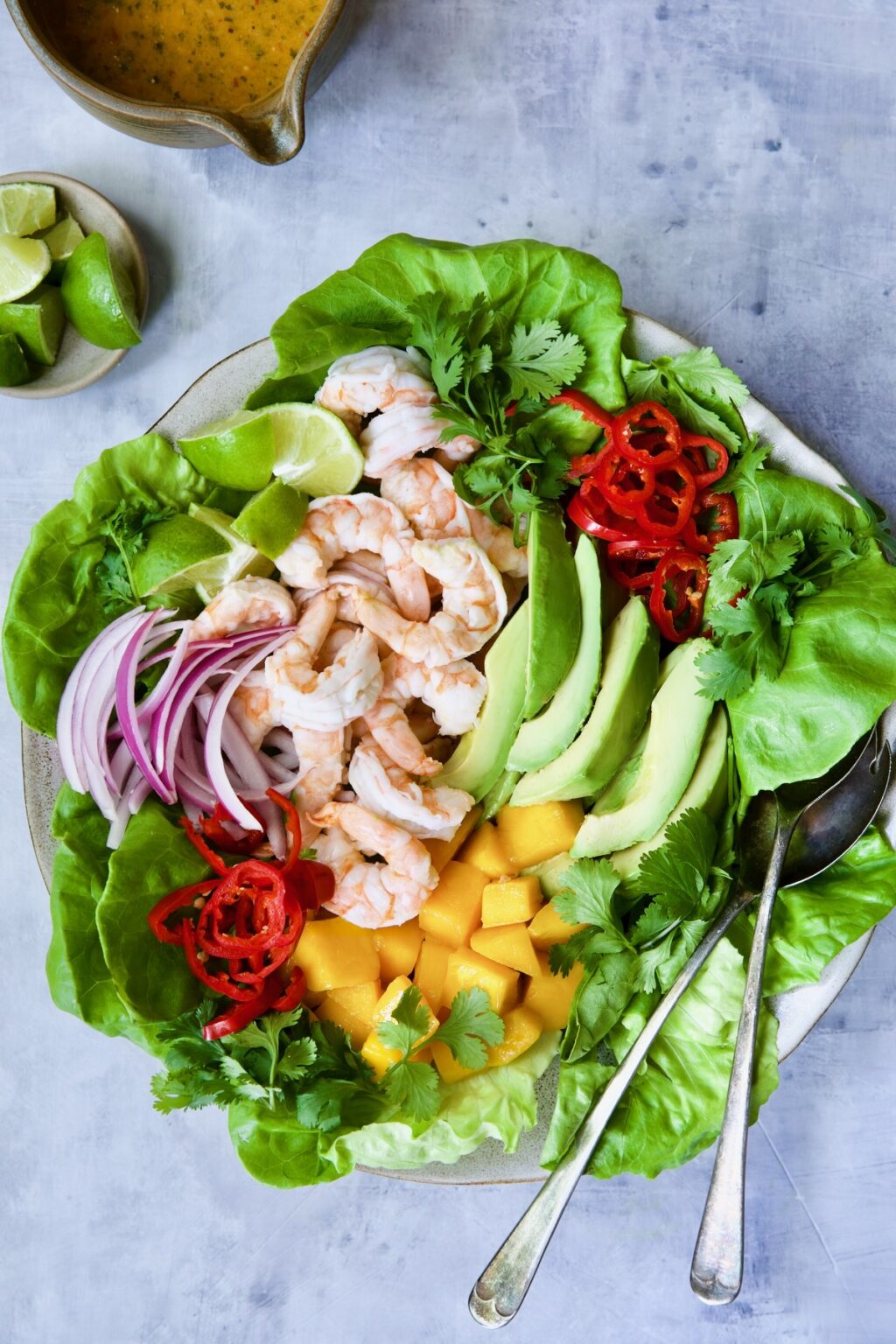 Shrimp Mango Avocado Butter Lettuce Salad Recipe