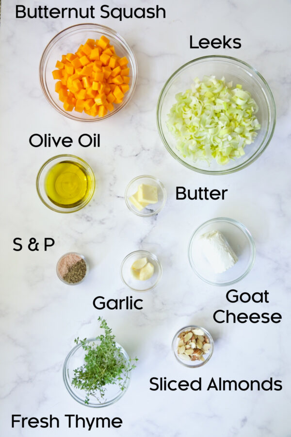 Butternut Squash Galette Recipe with Leeks and Goat Cheese