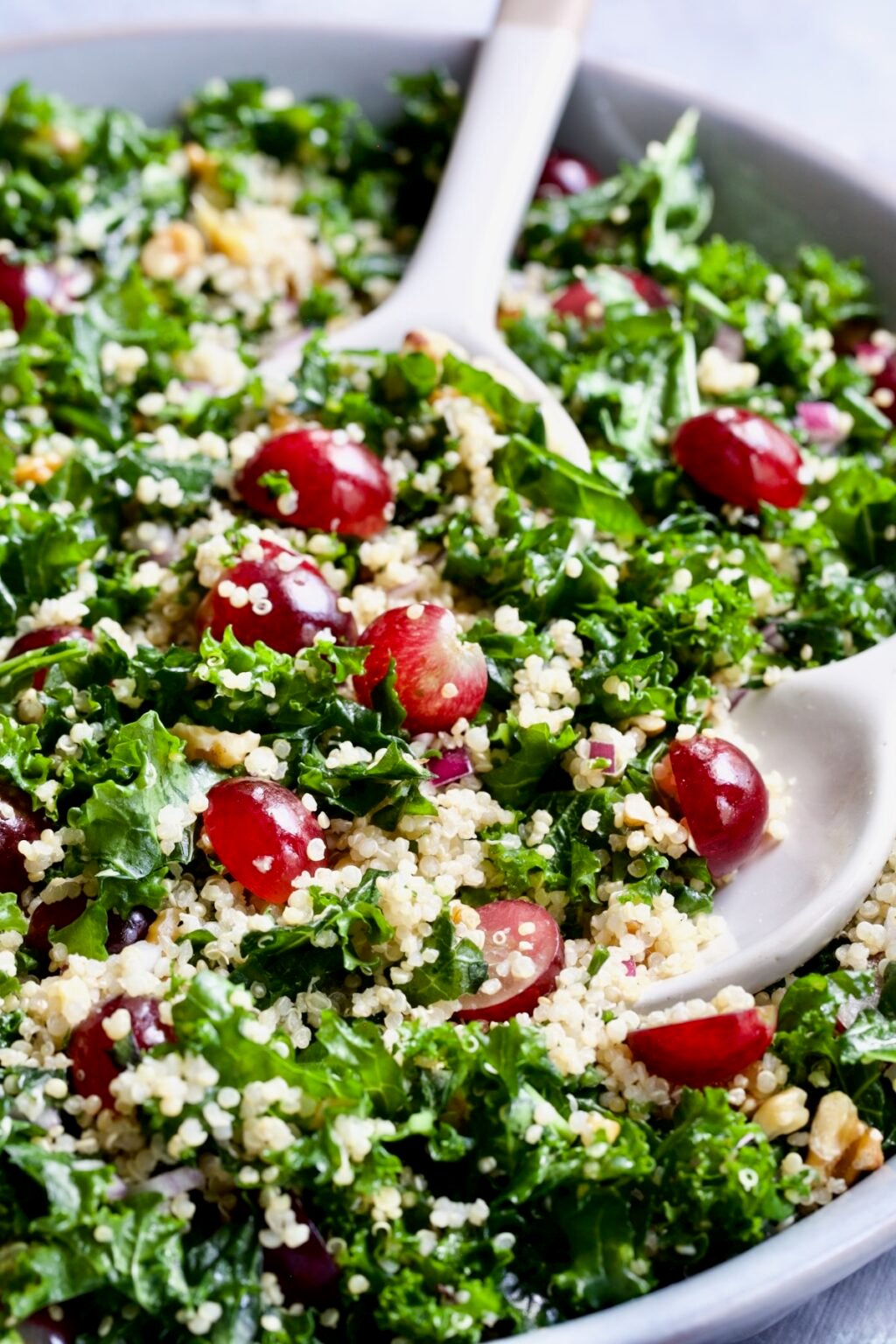 Kale Quinoa Salad Recipe with Lemon Honey Dressing