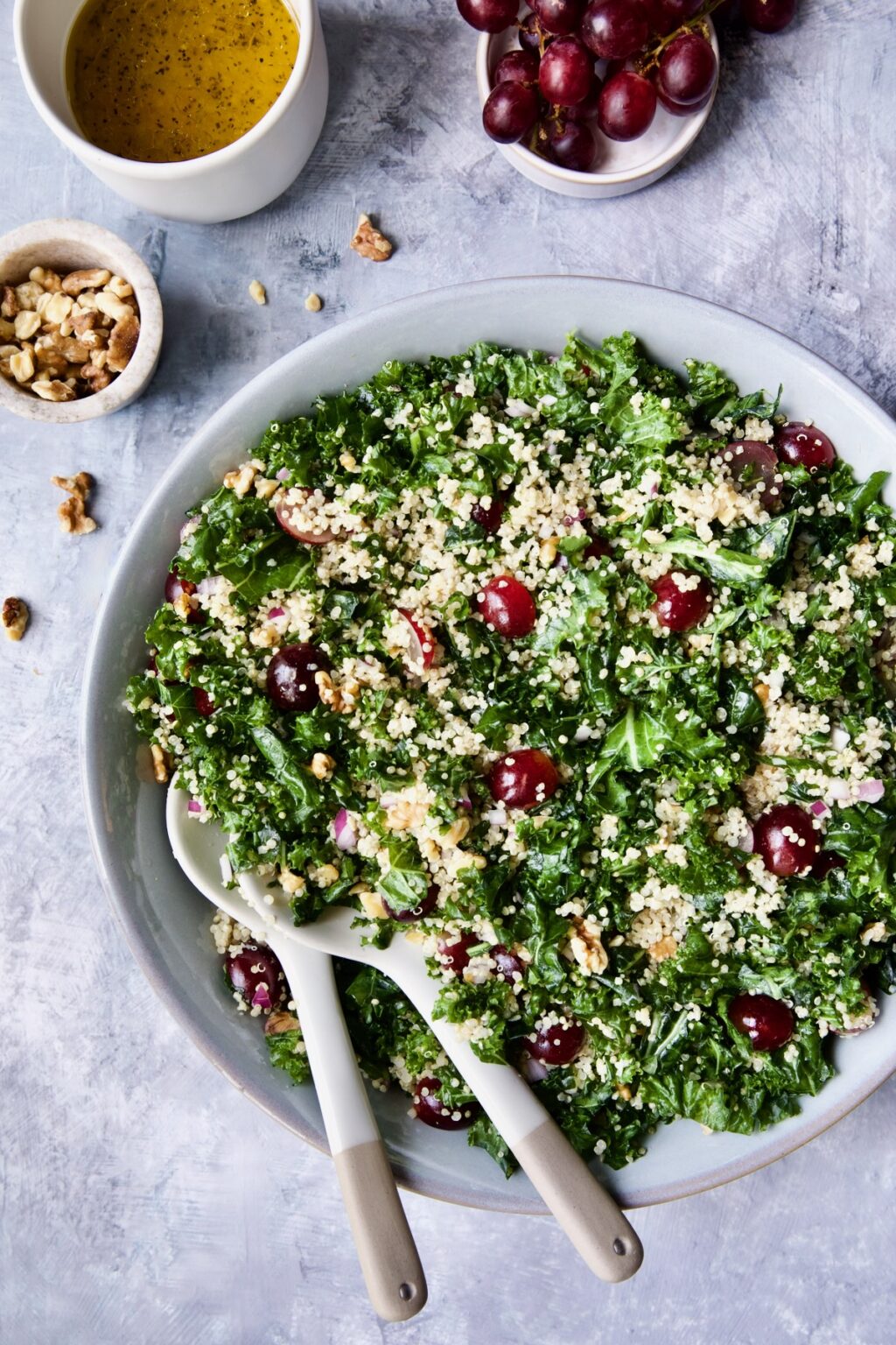 Kale Quinoa Salad Recipe with Lemon Honey Dressing