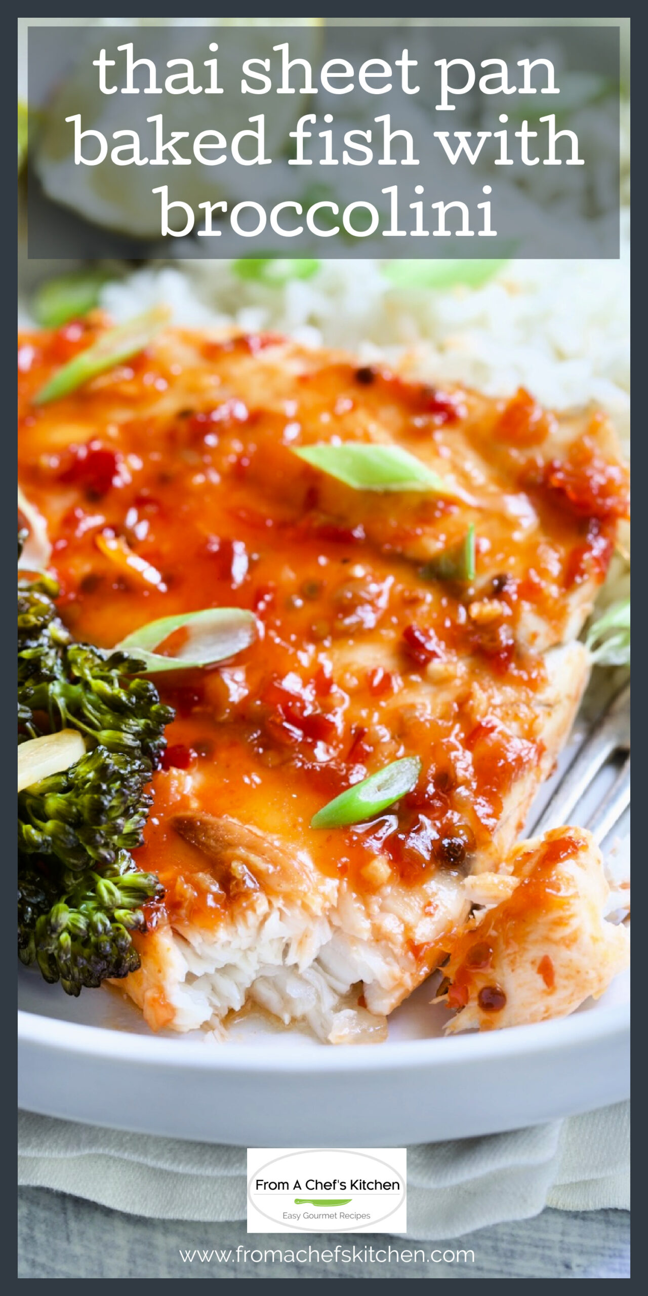 Sheet Pan Thai Baked Fish Recipe with Broccolini