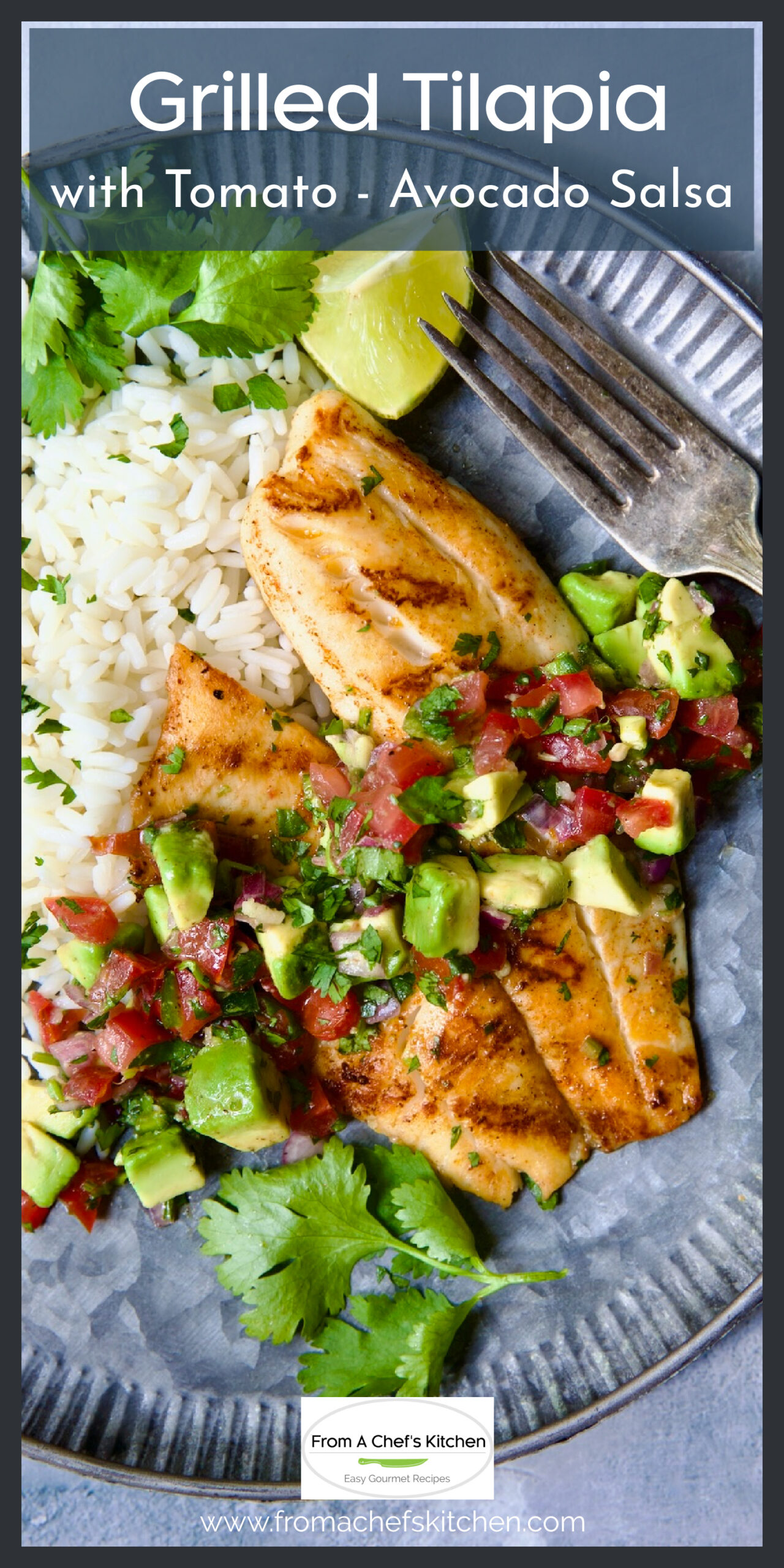 Grilled Tilapia with Tomato Avocado Salsa EASY and HEALTHY!