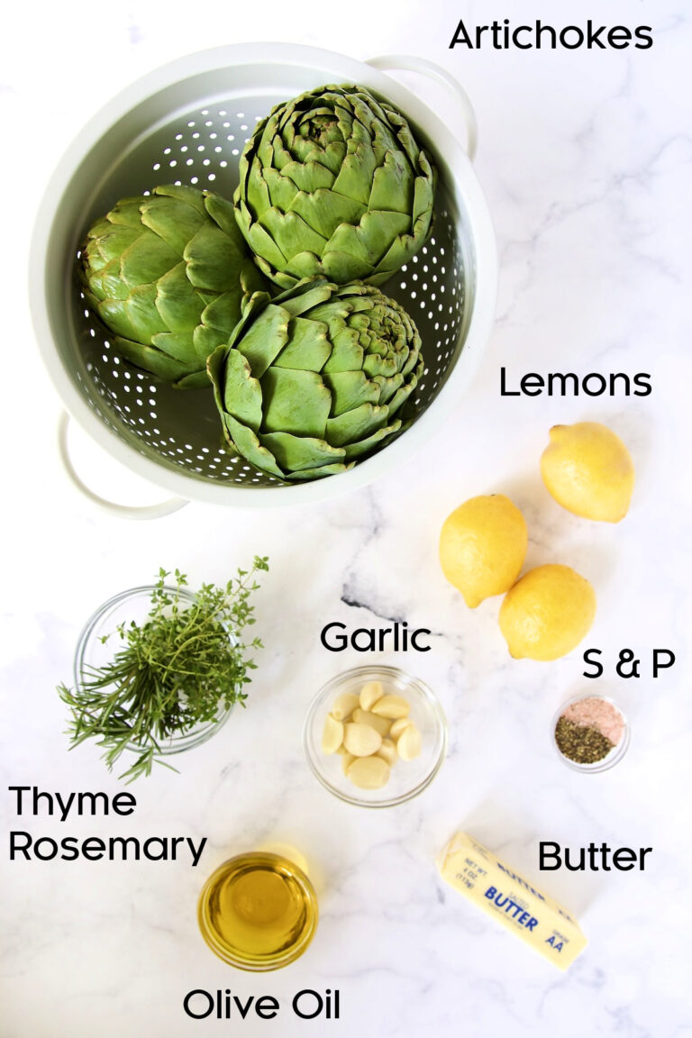 Roasted Artichokes Recipe with Garlic Butter