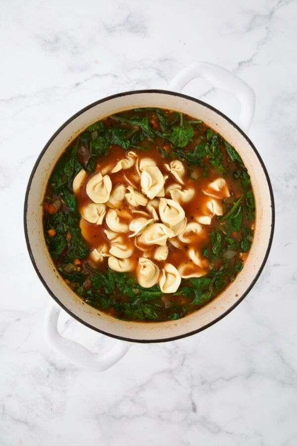Sausage Spinach Tortellini Soup Recipe - From A Chef's Kitchen