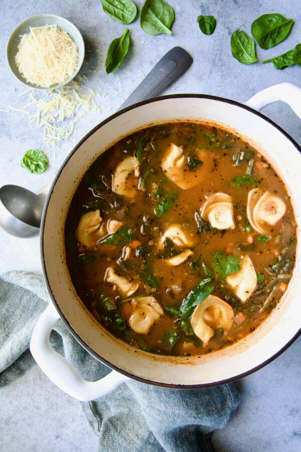 Sausage Spinach Tortellini Soup Recipe - From A Chef's Kitchen
