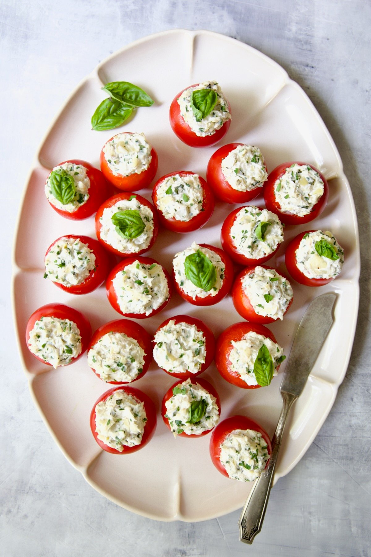 Cream Cheese Stuffed Tomatoes for an Easy Summer Appetizer!