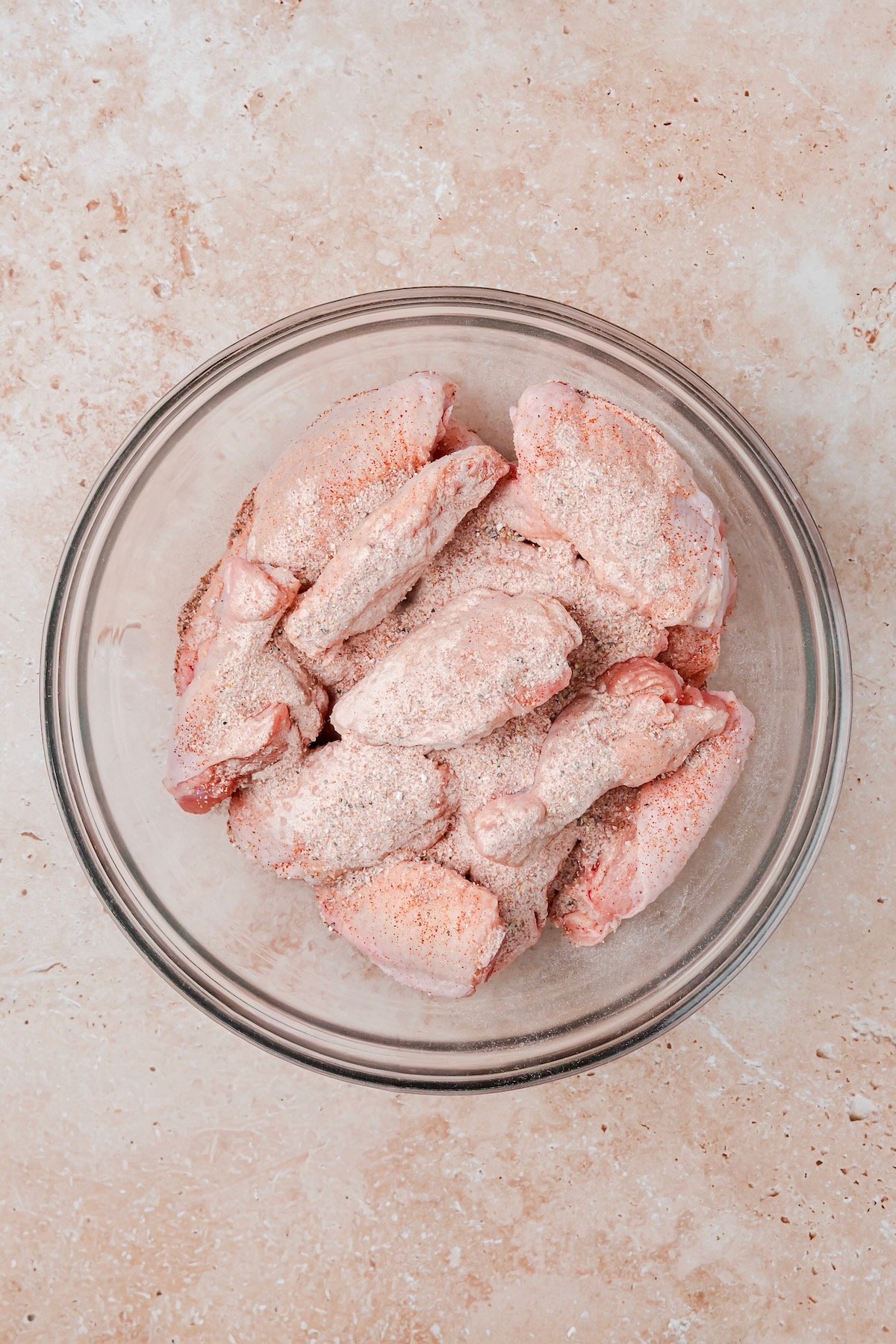 Spice blend poured over the wings.