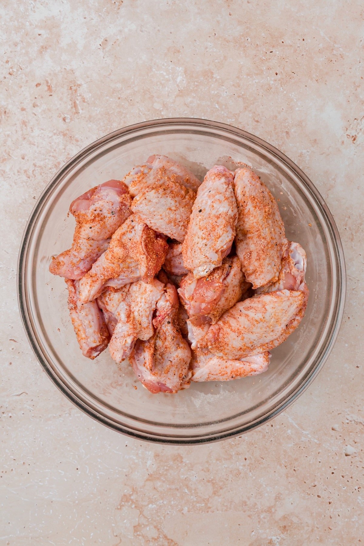 Spice blend tossed with the wings.