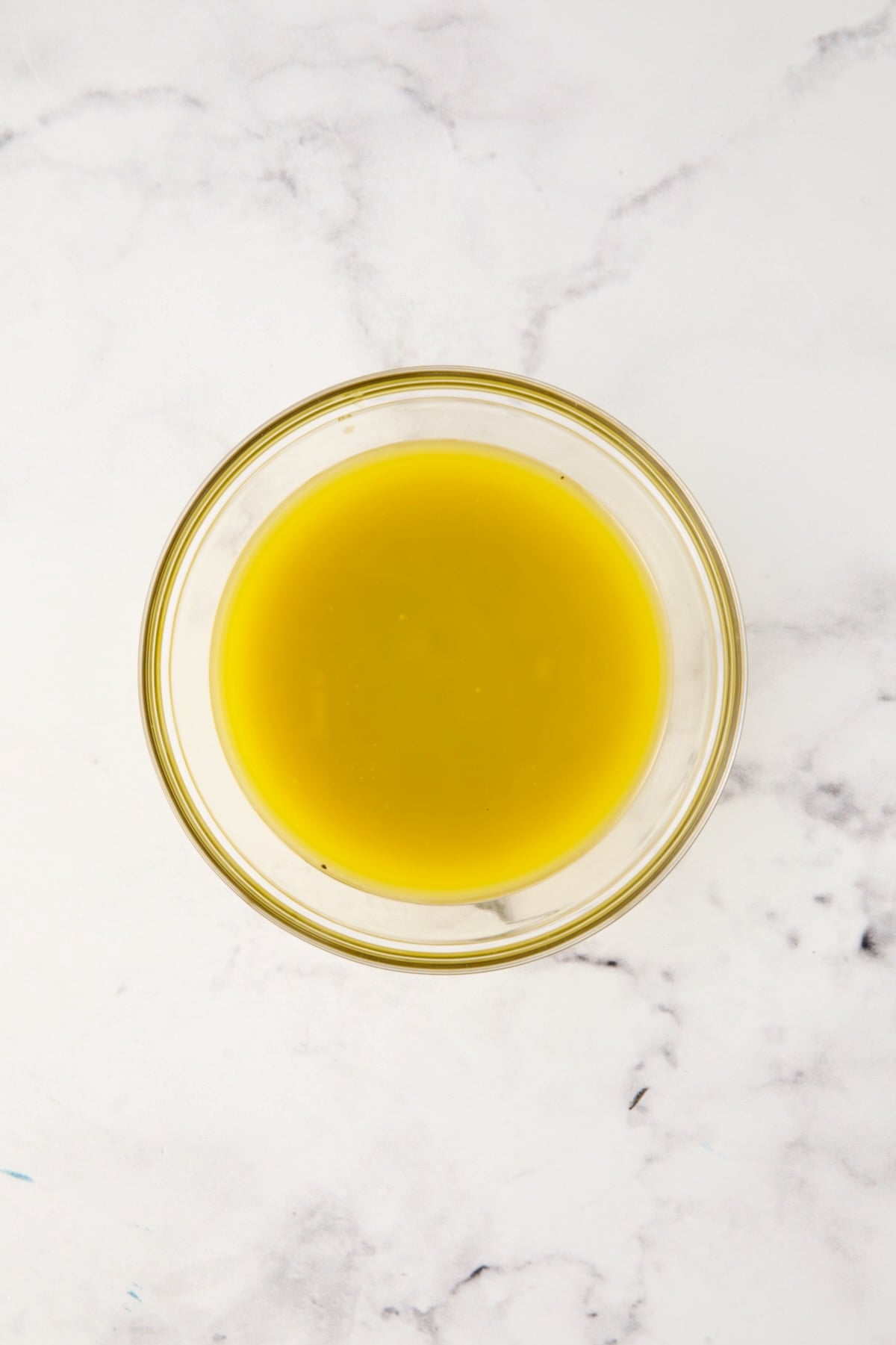 Vinaigrette in glass bowl.